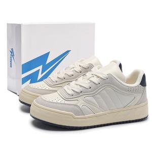 Женские противоскользящие износостойкие низкие кеды для скейтбординга Feiyue, бежево-голубые