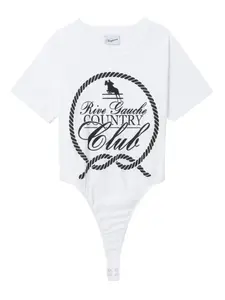 Футболка-боди с круглым вырезом Vaquera, белый