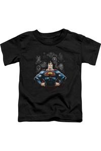 Футболка с коротким рукавом для малышей с суперзлодеями Superman Gildan, черный