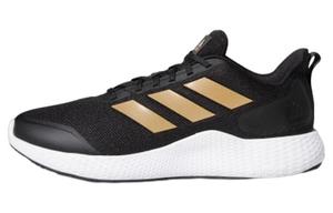 Кроссовки для дневного бега мужские с низким верхом, черные/золотые Adidas