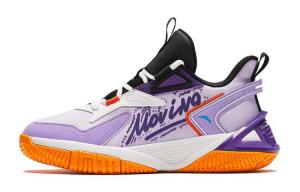 Детские баскетбольные кроссовки GS Low-top белые/фиолетовые Anta Kids, фиолетовый