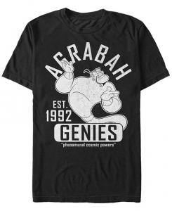 Мужская спортивная футболка Disney Aladdin Genie Collegiate Sports с коротким рукавом Fifth Sun, черный