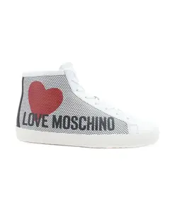 Высокие кроссовки с логотипом Cuore Love Moschino, белый
