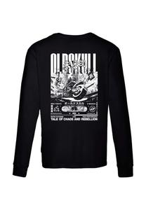 Рубашка Oldskull Asian Futurism Rider Graphic, черный