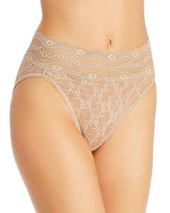 Высокие трусы b.tempt'd by Wacoal с кружевом Kiss, коричневый/бежевый
