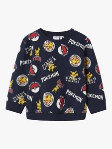 Детская толстовка Pokémon из хлопковой смеси NAME IT, Navy Blazer