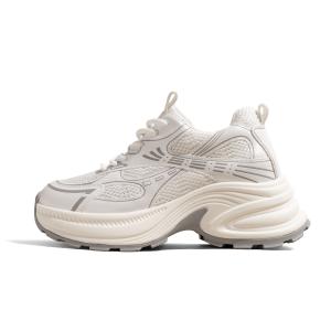 Высокие массивные кеды на платформе для женщин KODI, белый-height-increasing version 8cm