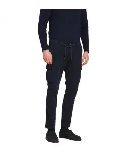 Бархатные брюки-карго, очень узкий крой Mason'S, синий