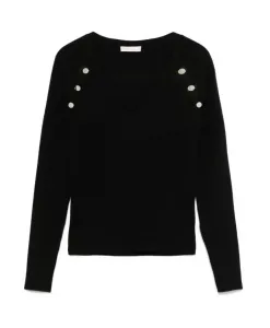 Джемпер с пуговицами Liu Jo, черный