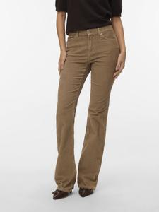 Брюки Vero Moda VMFLASH FLARED PANTS, Silver-Coloured Mink/Beige