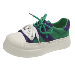 Daying Дышащие и легкие женские кэжуал кеды на низком ходу зеленые, цвет Green