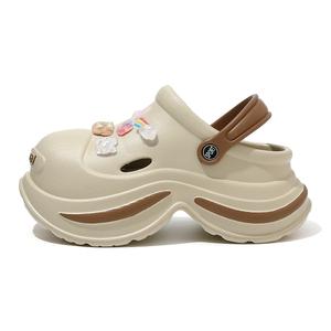 Cat power Прозрачные женские клоги хаки маленькие милые, цвет Khaki (Transparent Small Cute)