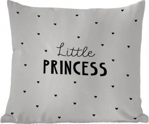 Подушка для улицы - Пословицы - Маленькая принцесса - Девочка - Принцесса - Цитаты - 40x40 см - Водонепроницаемая - Подушка для отдыха - Подушка - Интерьер - Обивка с изображением MuchoWow