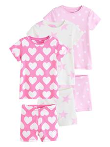 Пижама Next, цвет Pink/Rose/White/Off white