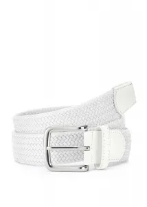 Поясной ремень LASCANA, эластичный плетеный пояс, легкий моделирующий эффект, VEGAN, белый