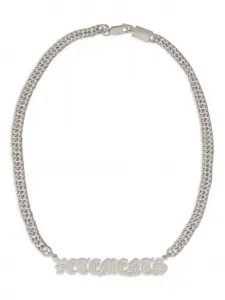 Колье Gothic Logo VETEMENTS, серебяный