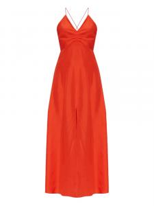 Платье макси из атласа Forte Forte, красный