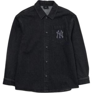 Футболка New York Yankees Denim Coopers Mega Logo унисекс черная MLB