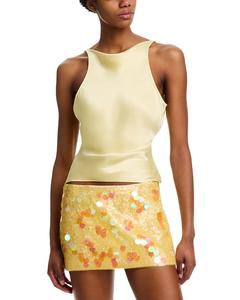 Регина Топ с воротником-капюшоном Danielle Guizio, желтый