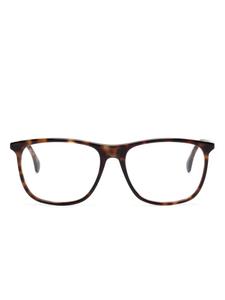 Gucci Eyewear очки в прямоугольной оправе, коричневый