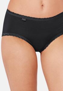 Брюки MIDI SLIP 6ER PACK 27/7 COTTON LACE Sloggi, черный