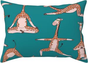 Pevtufa Чехол на подушку с принтом "Жирафы, занимающиеся йогой" Giraffes Doing Various Yoga