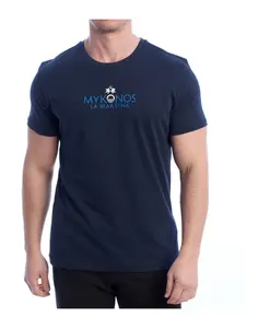 Футболка с графическим принтом и короткими рукавами. La Martina, синий