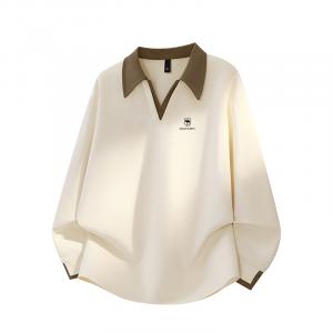 Свитшот Unisex Polo Collar Moderate Mock Two Piece VanCamel, оранжевый (fleece-lined)