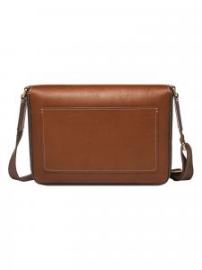 Мужская кожаная сумка-мессенджер Fossil коричневого цвета (формат A4) MBG9613210