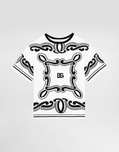 Футболка из джерси с принтом банданы Dolce&Gabbana, белый