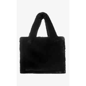Нефрит | Искусственный мех Сумка-тоут Lamarque, черный