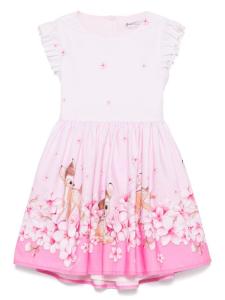 Платье с принтом Bambi из коллаборации с Disney Monnalisa, розовый