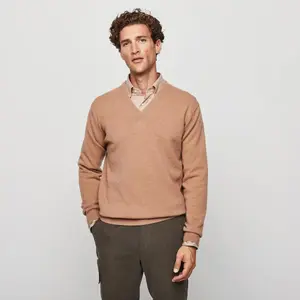 Мужской вязаный свитер Mirto Hunting из овечьей шерсти, бежевый