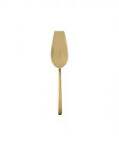 Линейная ледяная крошка Оро, сервировочная лопатка для торта Mepra, золотистый тон