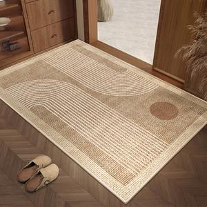 Dajiang Ковер 120х160 см для прихожей, уличный, Instagram Style, Morning Mist, горизонтальный, грязе- и водоотталкивающий, с TPR-основой