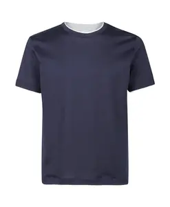 Футболка из хлопкового джерси с круглым вырезом Eleventy, синий