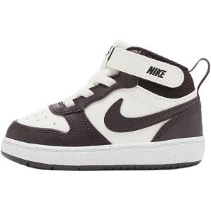 Nike Кроссовки Court Borough 2 Mid для малышей с устойчивостью к истиранию бело-коричневые