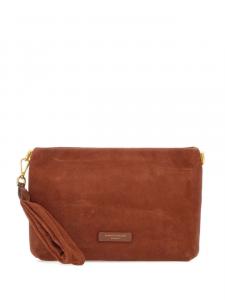 Замшевый клатч GIANNI CHIARINI, коричневый