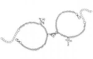 Унисекс браслет из сплава West Island, серебро