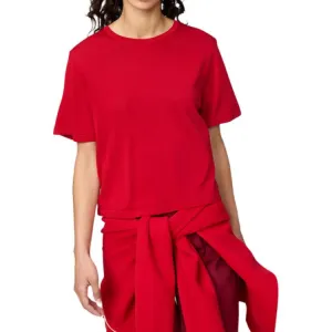 Футболка Clare Waight Keller C Collection SS26 Women's UNIQLO, коралловый красный