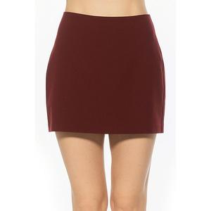 Женская классическая креповая мини-юбка Alexia Admor, Burgundy