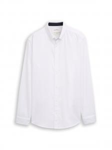 TOM TAILOR Белая рубашка Regular fit для делового стиля