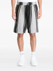 Шорты в полоску Pleasures, черный