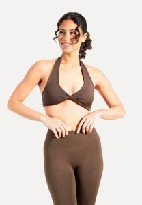 Спортивный бюстгальтер myrah с v-образным вырезом и легкой поддержкой Smilodox, Dunkelbraun