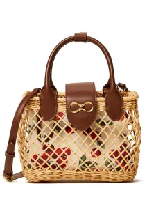 Сумка-тоут с логотипом Twinset, бежевый