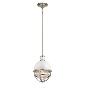 Подвесной светильник Elstead Lighting, 20,4x44,5 см, белый/никельа