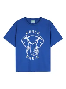 Футболка с принтом Kenzo Kids, синий