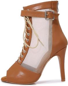 Generic Женские туфли-лодочки JXUZY на высоком каблуке, сандалии, сексуальные кружевные, вечерние, на шнуровке, ботильоны для выпускного