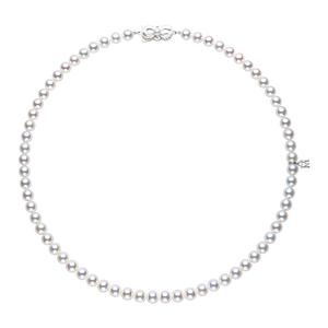 MIKIMOTO 18K White Gold Necklaces Unisex White