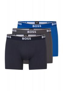 Брюки, пояс с логотипом, мужские BOSS, цвет 487 Open Blue